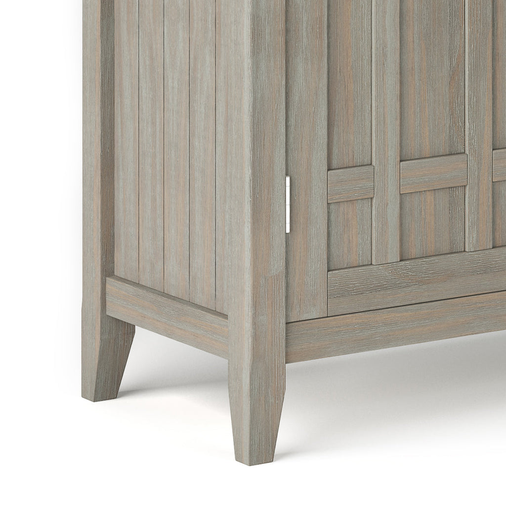 Bedford 54 Inch Wide Solid Wood Sideboard Buffet and Wine Rack