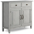 Connaught Solid Wood Entryway Storage Cabinet in Fog