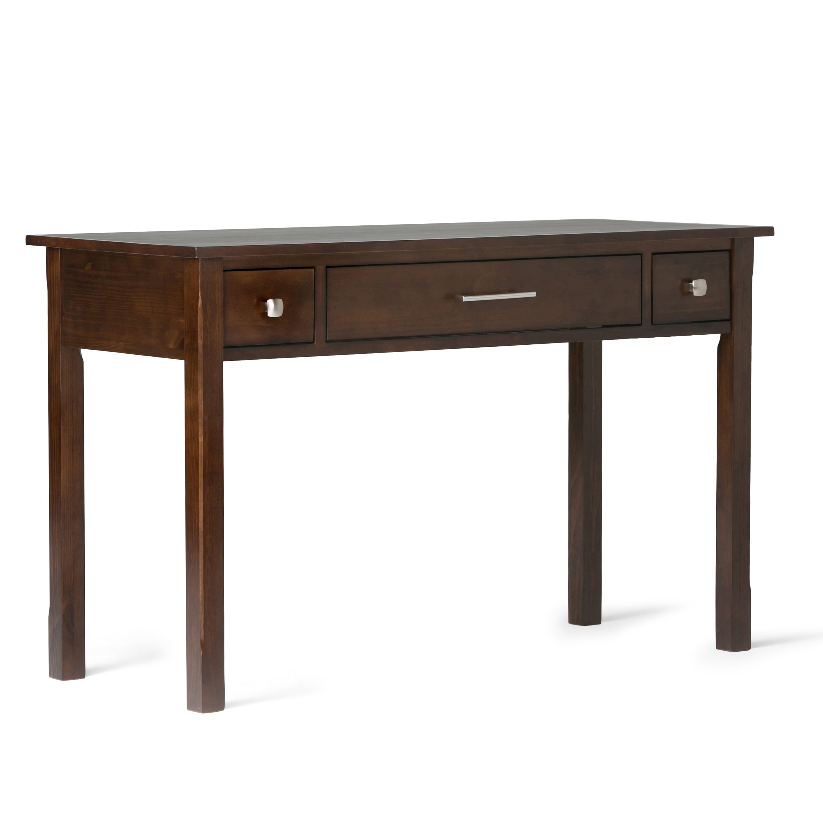 Avalon 47 Inch Wide Solid Wood Writing Office Desk in Brunette