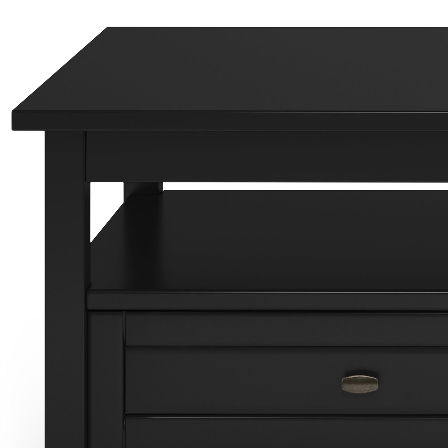 Warm Shaker Solid Wood 48 Inch Wide Transitional Coffee Table
