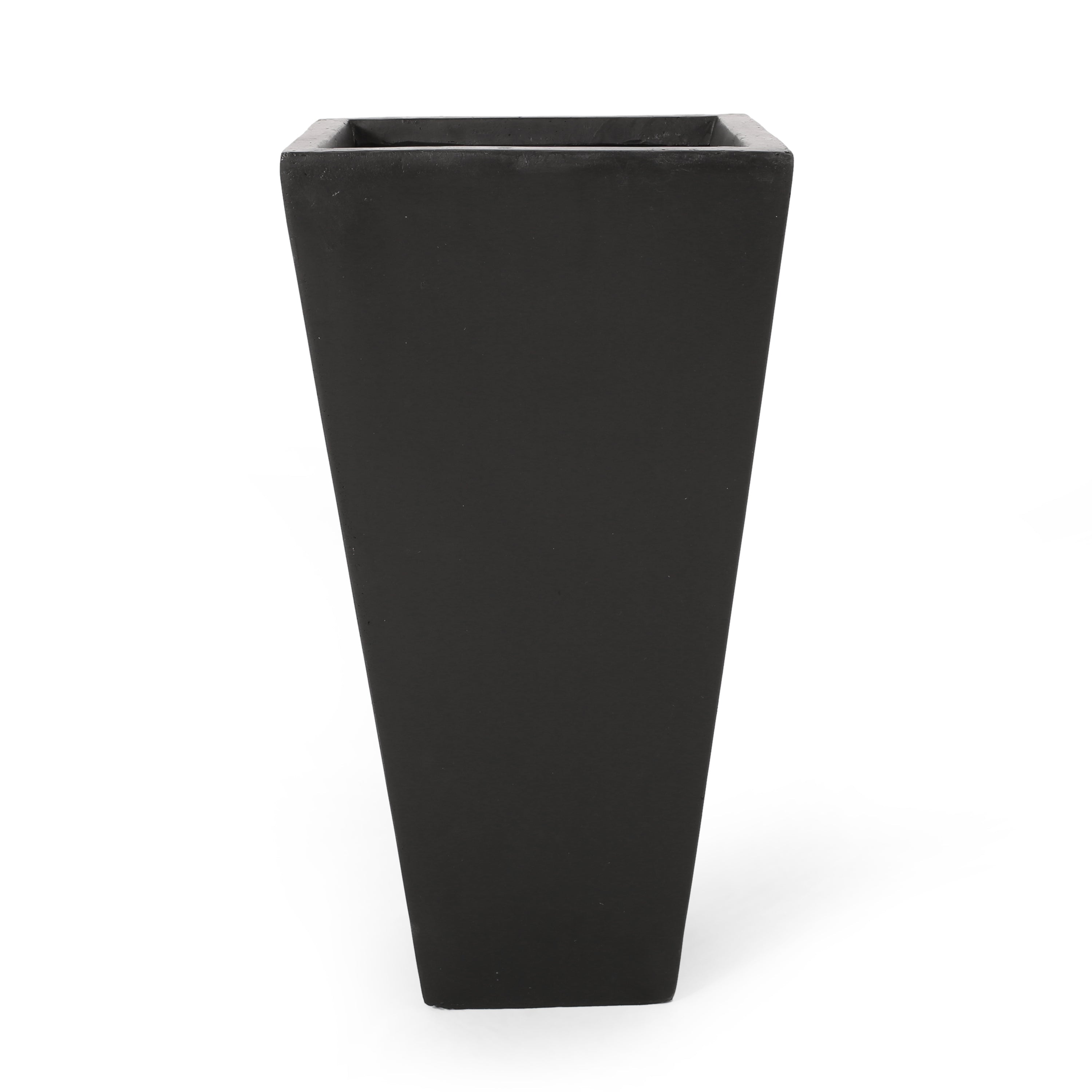 13" Outdoor Modern MGO Small Cast Stone Planter