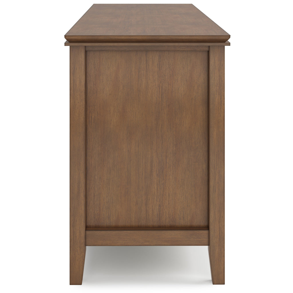 Artisan 72 Inch Wide Solid Wood TV Stand in Rustic