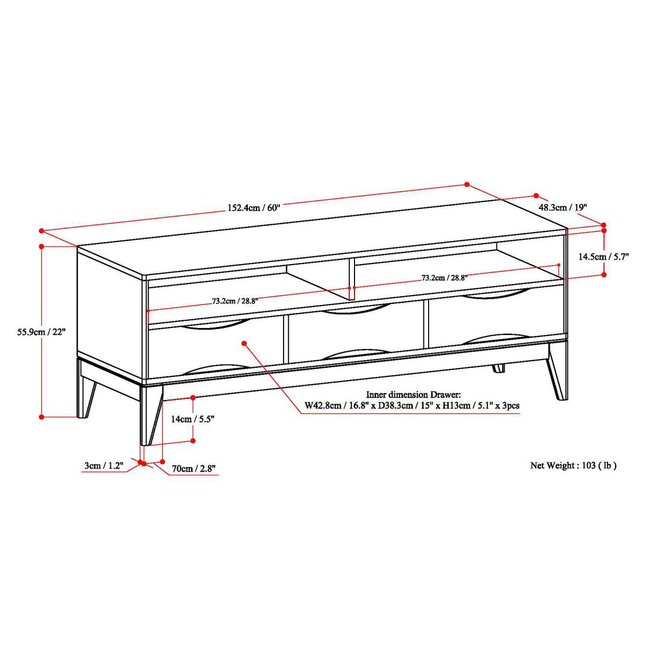 Harper TV Media Stand