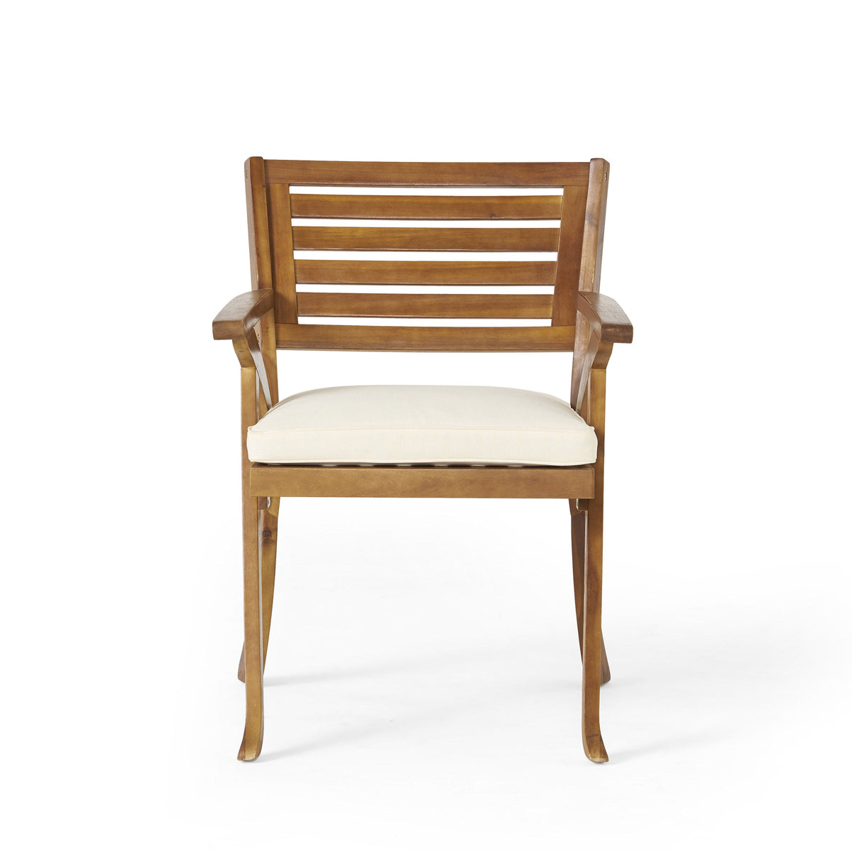 Outdoor Hermosa 3 Pieces KD Wood Dining Set With Cushions