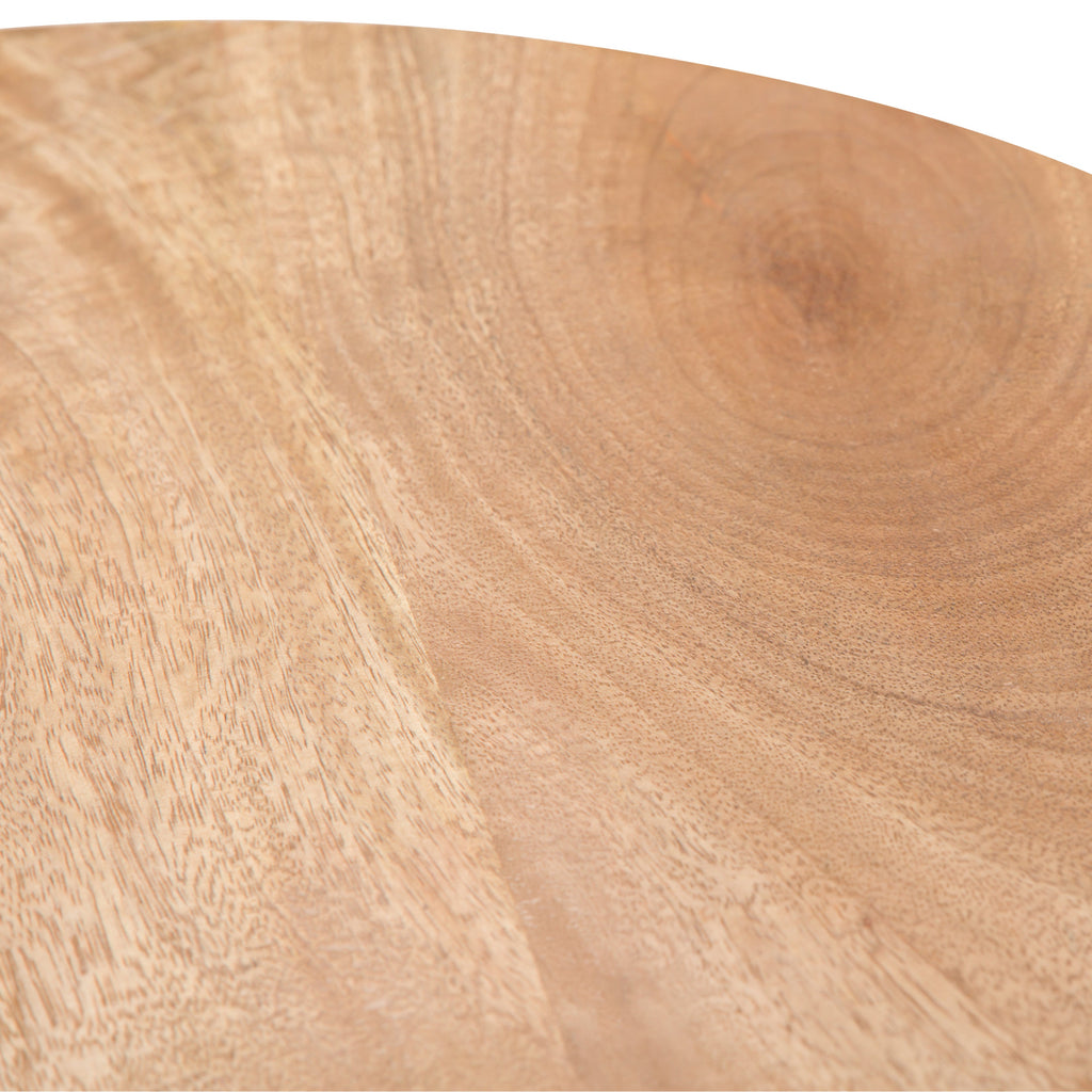 Demy Accent Table in Natural/Black